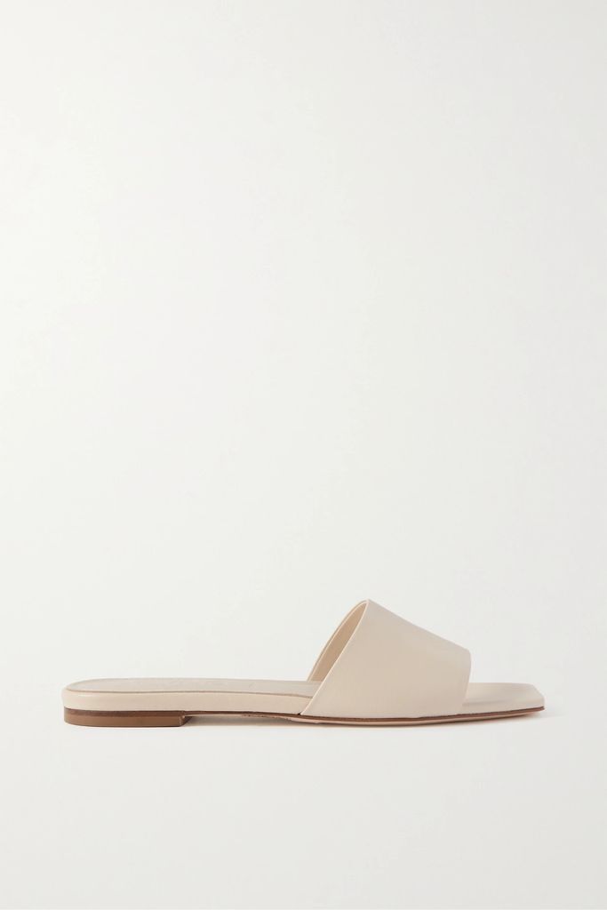 Anna Leather Sandals - Cream