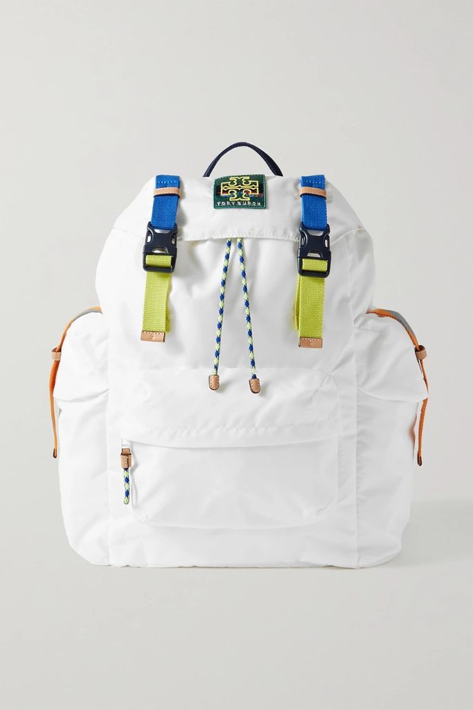 Appliquéd Recycled Ripstop Backpack - White