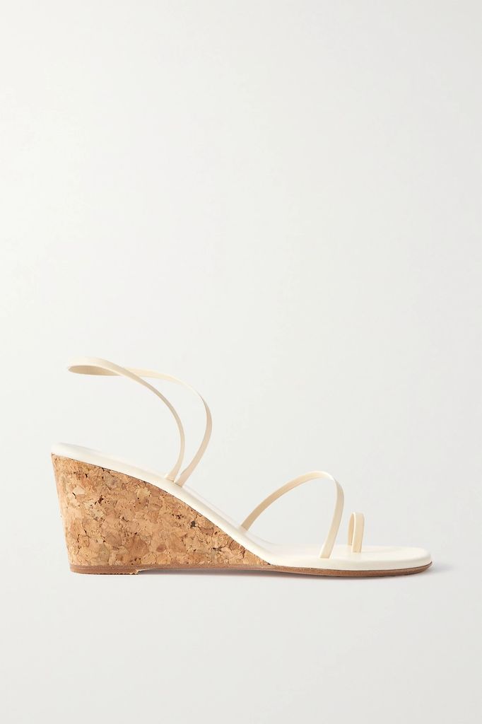 Chora Leather Wedge Sandals - Off-white