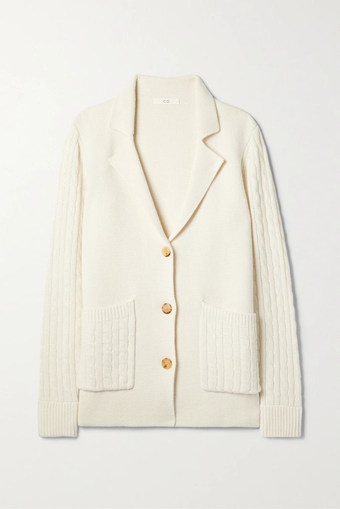 Cable-knit Cashmere Cardigan - Ivory