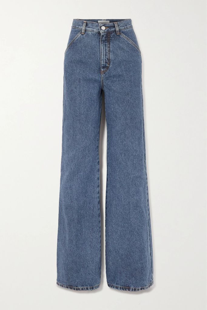 + Net Sustain Recycled High-rise Wide-leg Jeans - Blue