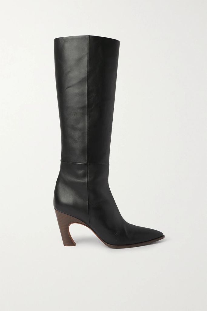 + Net Sustain Oli Leather Knee Boots - Black