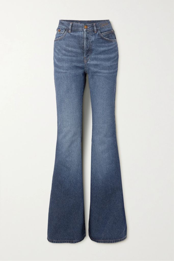+ Net Sustain Merapi Recycled High-rise Flared Jeans - Blue