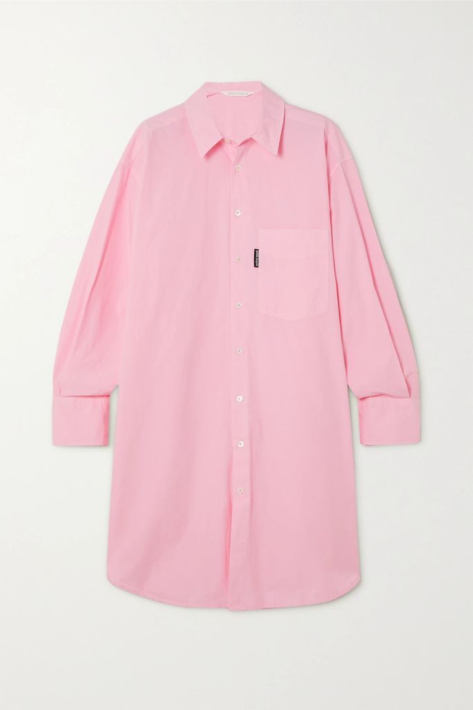 Cotton-poplin Shirt Dress - Pink
