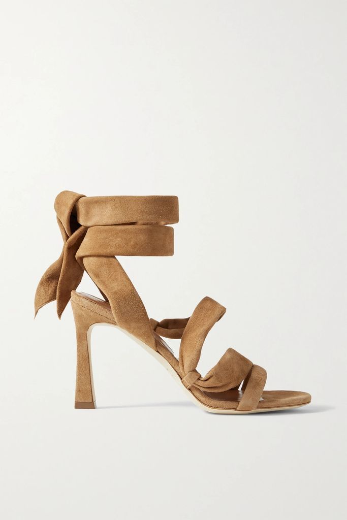 Rellie Suede Sandals - Light brown