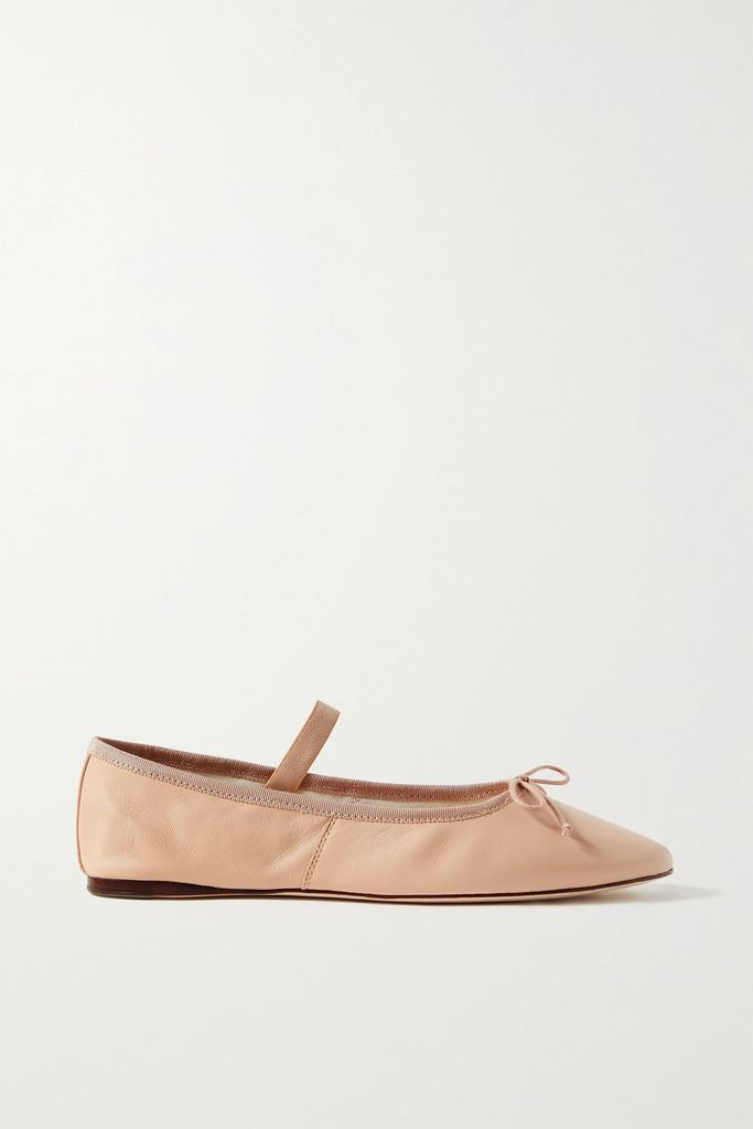Leonie Leather Ballet Flats - Blush