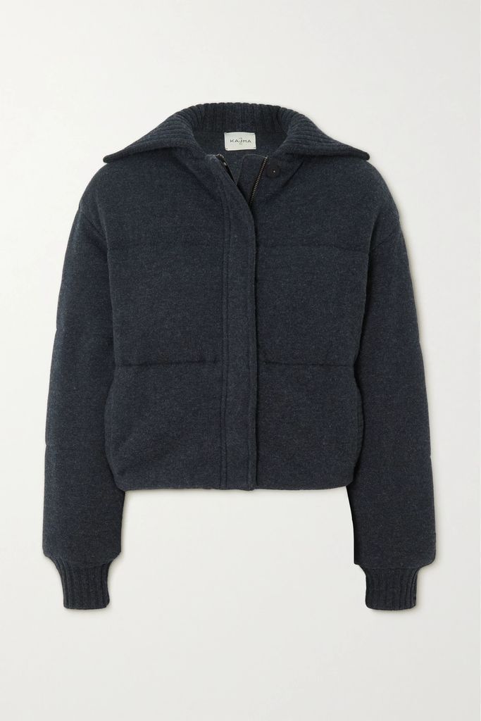 + Net Sustain Tuscon Quilted Organic Cashmere Jacket - Navy