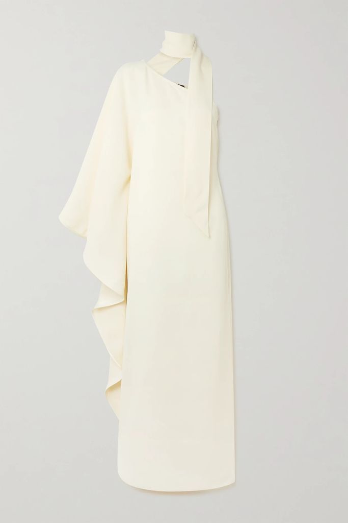 + Net Sustain Ubud One-shoulder Ruffled Crepe Gown - Ivory