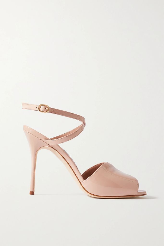 Hourani 105 Patent-leather Sandals - Neutral
