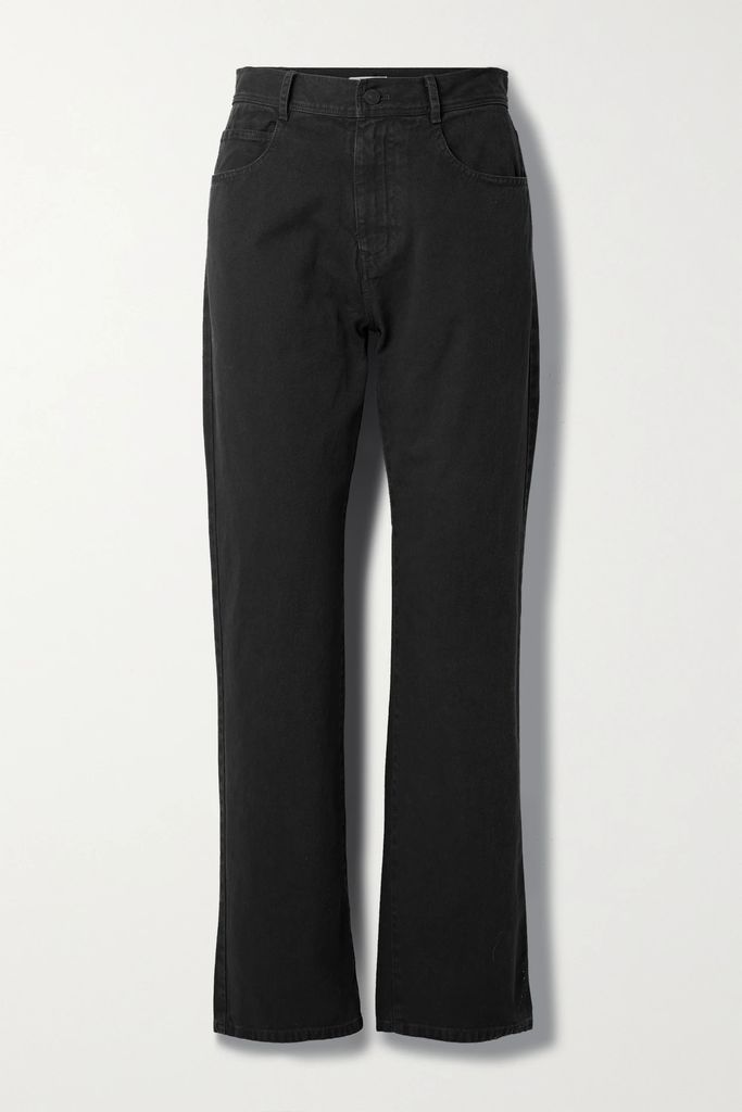 Smith Cotton-twill Straight-leg Pants - Black