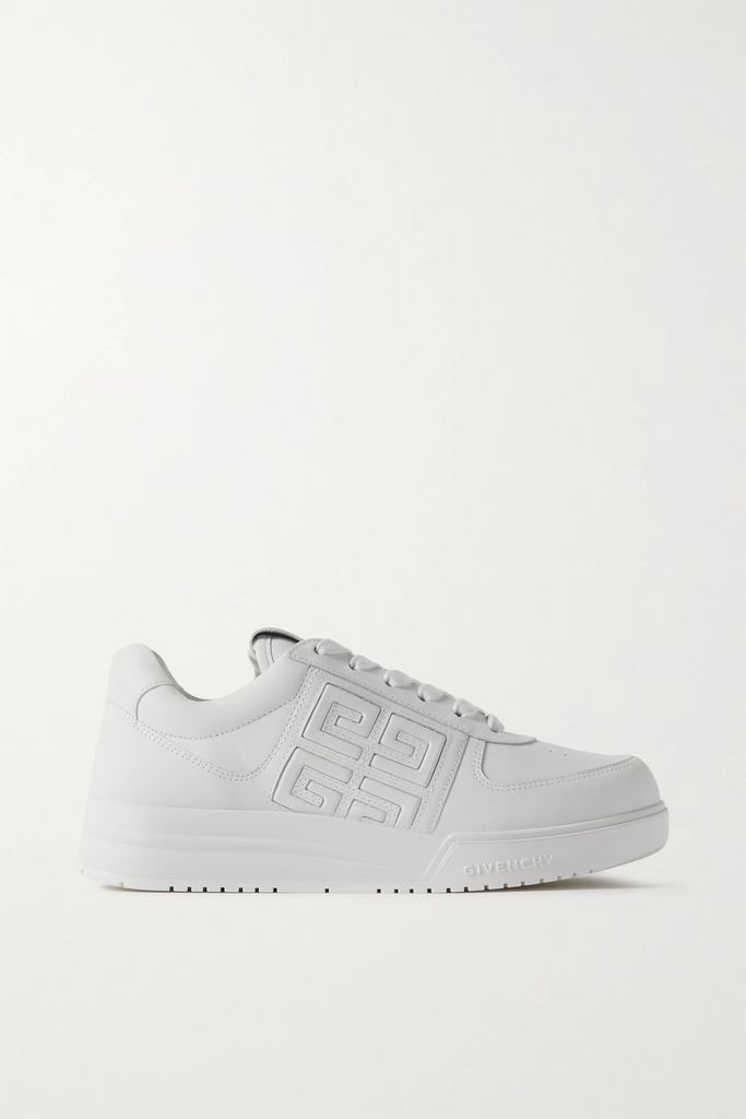 4g Logo-embossed Leather Sneakers - White