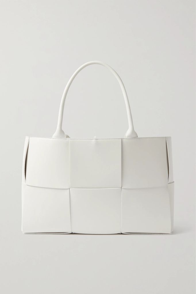 Arco Medium Intrecciato Leather Tote - Off-white