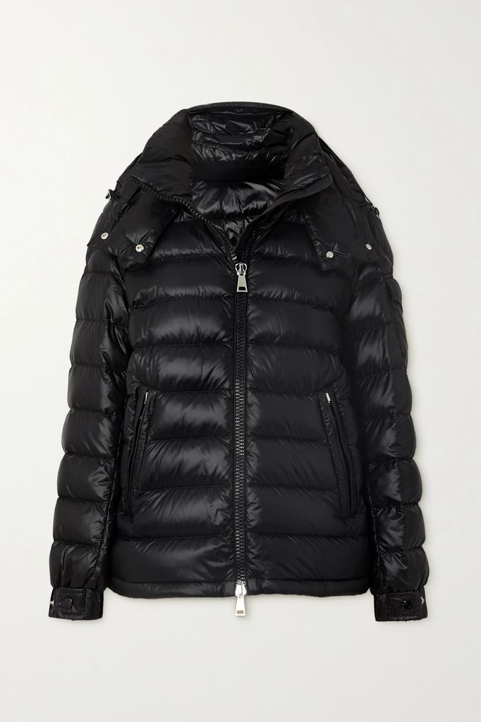 Dalles Hooded Quilted Padded Shell Down Jacket - Black