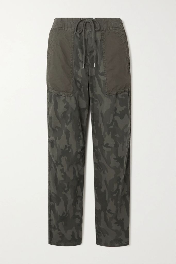 Camo Cotton-ripstop Track Pants - Army green