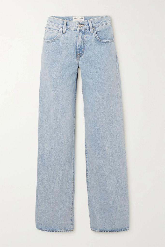 + Net Sustain Mica Low-rise Wide-leg Organic Jeans - Light denim