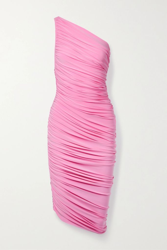 Diana Ruched Stretch-jersey Dress - Pink