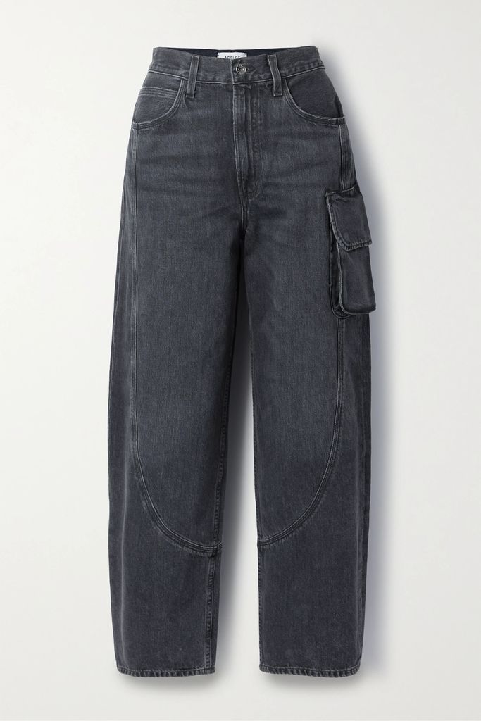 + Net Sustain Cass Paneled Organic Straight-leg Jeans - Black