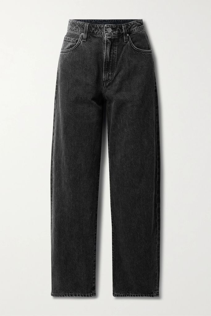 Idris High-rise Wide-leg Jeans - Black