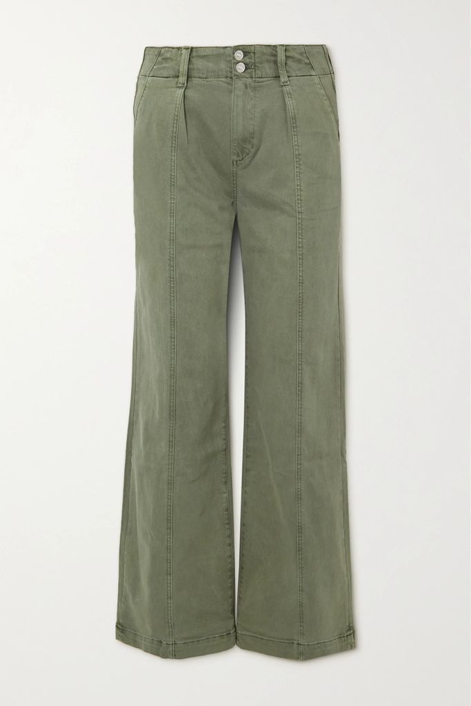 Brooklyn 31 High-rise Straight-leg Jeans - Army green