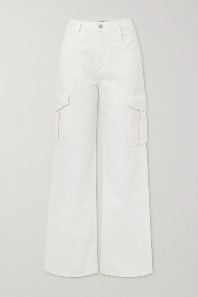+ Net Sustain Minka Organic High-rise Wide-leg Jeans - White