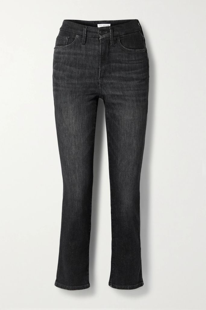 Good Legs Cropped High-rise Straight-leg Jeans - Black