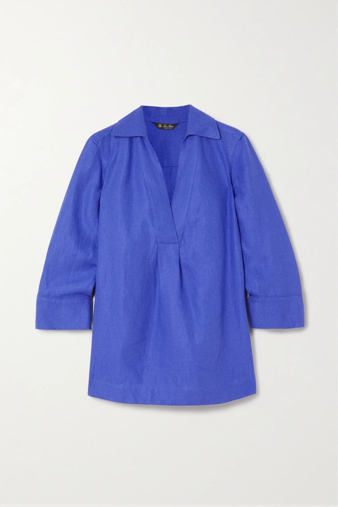 Antigua Linen-twill Shirt - Blue