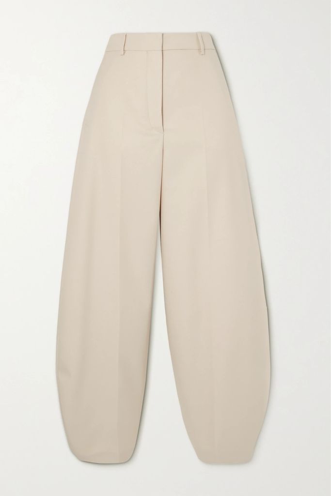 Carlien Stretch Recycled-twill Tapered Pants - Cream