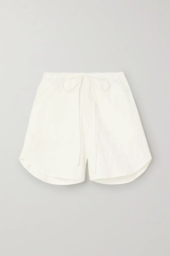 Cotton-blend Jersey Shorts - White