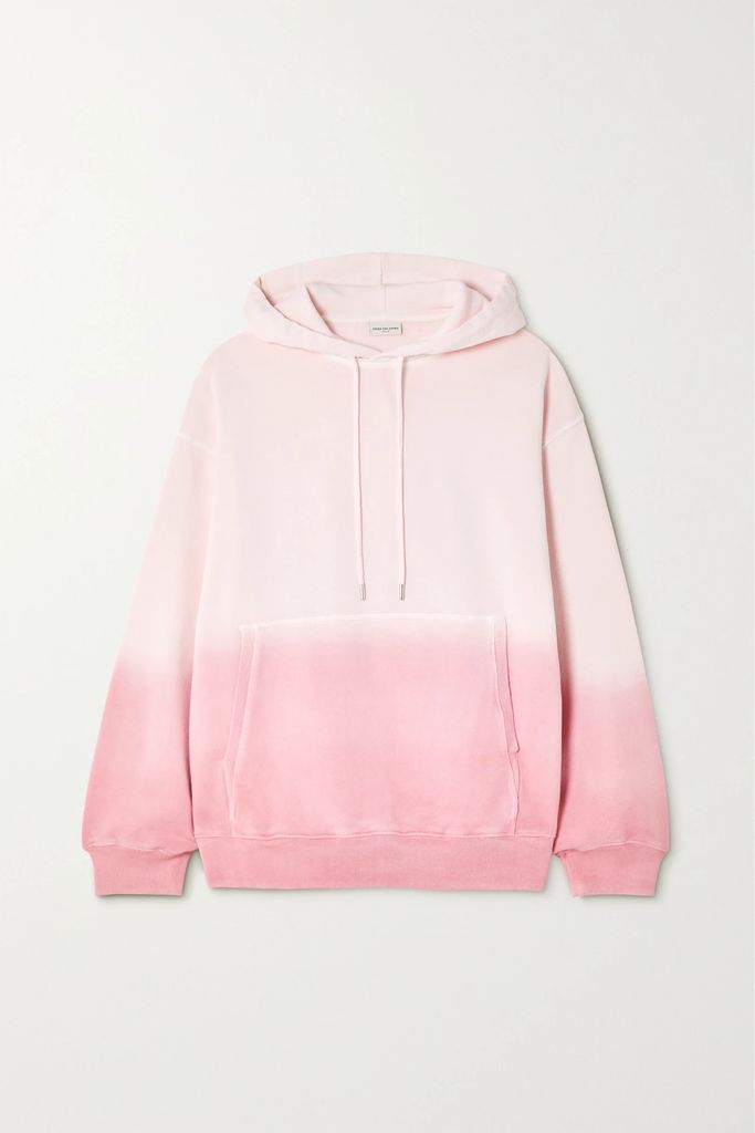 Dégradé cotton-jersey Hoodie - Pink