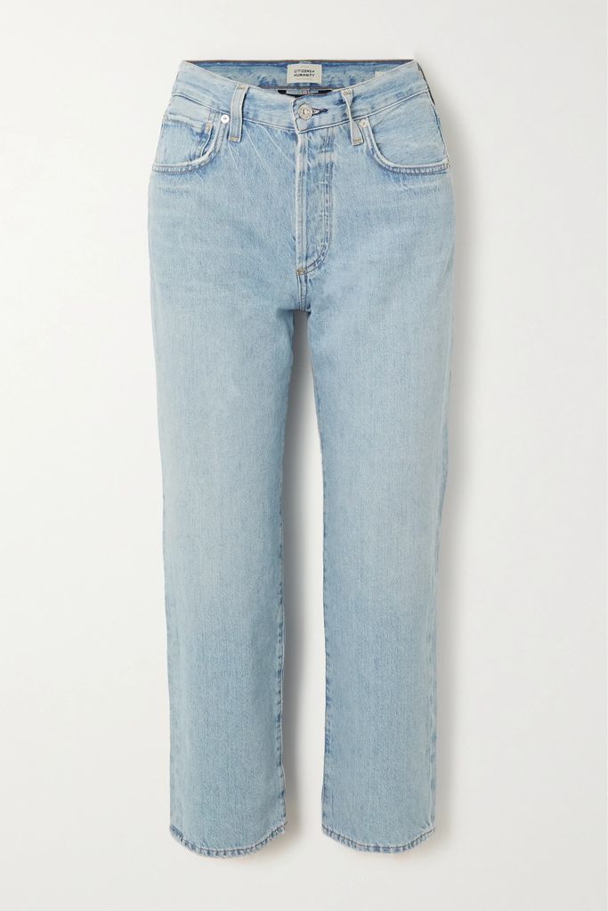 Emery Cropped Straight-leg Jeans - Light denim