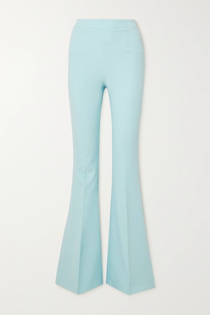 Halluana Stretch-crepe Flared Pants - Light blue