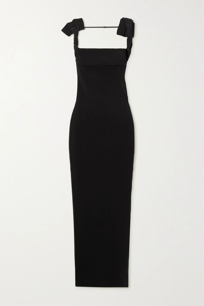 Open-back Stretch-knit Maxi Dress - Black