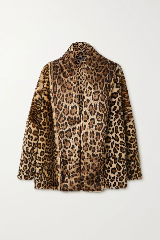 Oversized Leopard-print Faux Fur Coat - Leopard print
