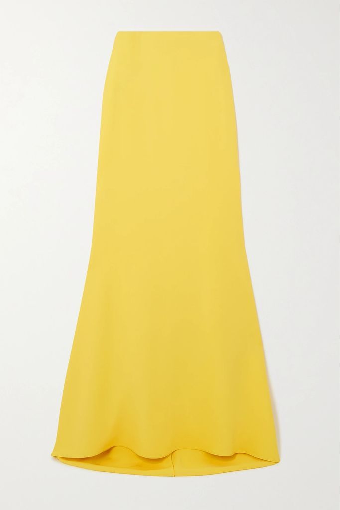 Silk Maxi Skirt - Yellow
