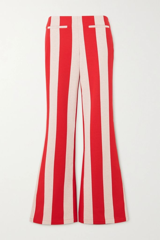 Striped Cotton-blend Flared Pants - FR32