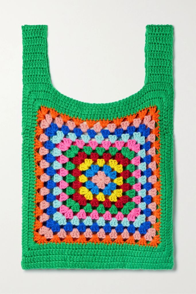 Thea Crocheted Cashmere Tank - Green