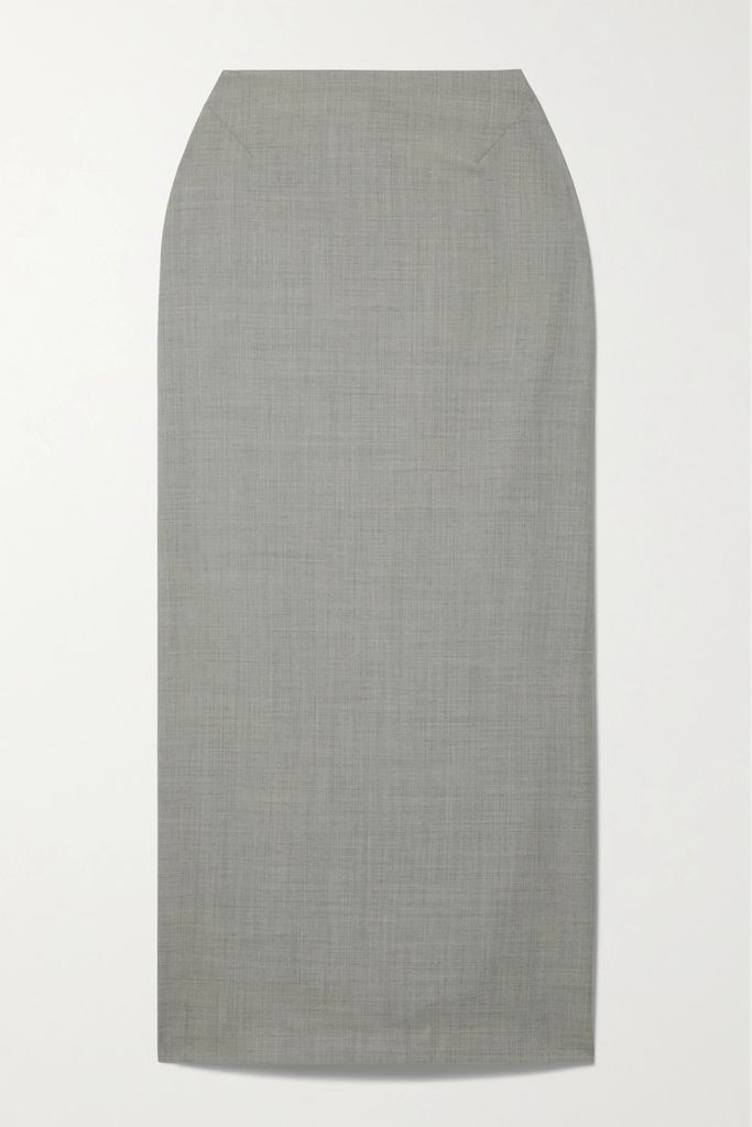 Berth Wool Maxi Skirt - Gray