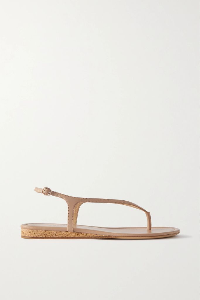 Gia Leather Sandals - Camel