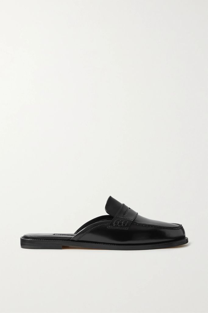 Perritamu Leather Slippers - Black