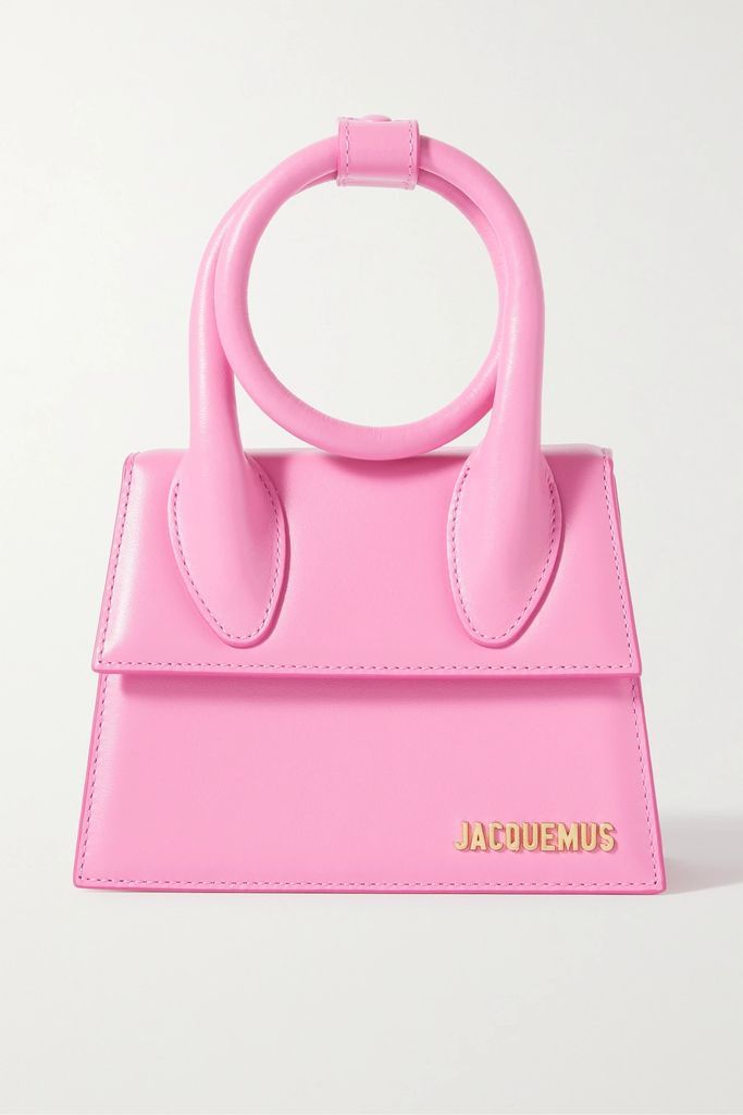 Le Chiquito Noeud Leather Shoulder Bag - Pink