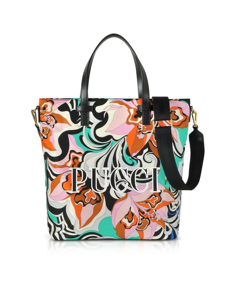 Emilio Pucci Designer Handbags, Signature Printed Canvas Tote Bag