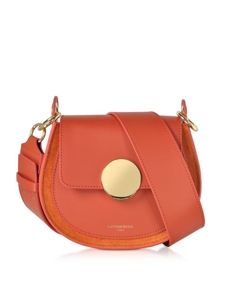 Le Parmentier Designer Handbags, Yucca Suede and Leather Shoulder Bag
