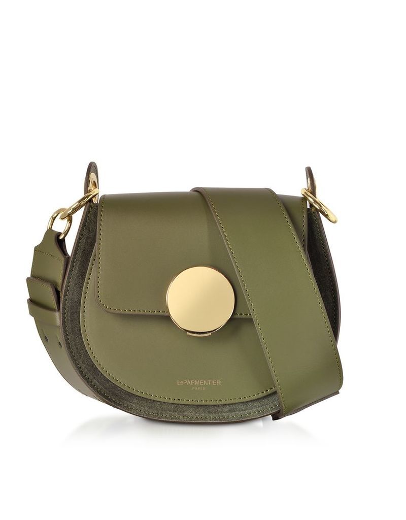 Designer Handbags, Yucca Suede and Leather Shoulder Bag