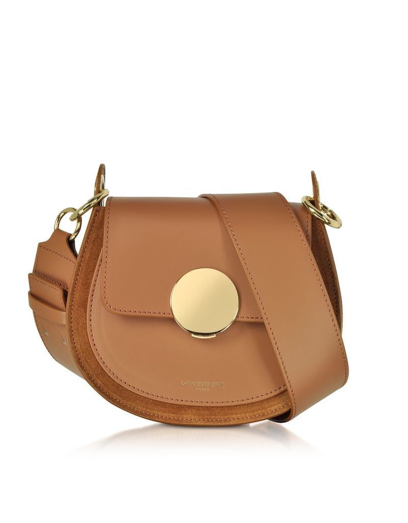 Designer Handbags, Yucca Suede and Leather Shoulder Bag