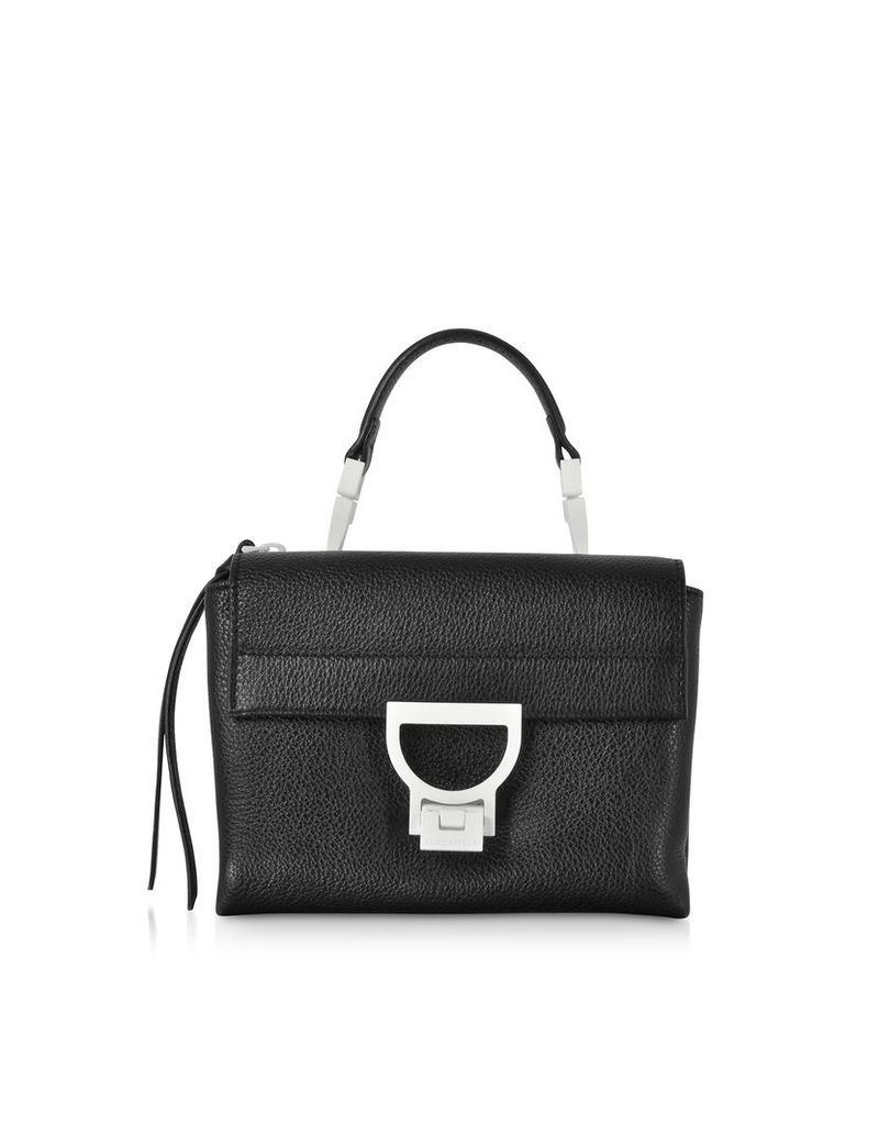 Coccinelle Designer Handbags, Arlettis Sporty Black Leather Shoulder Bag