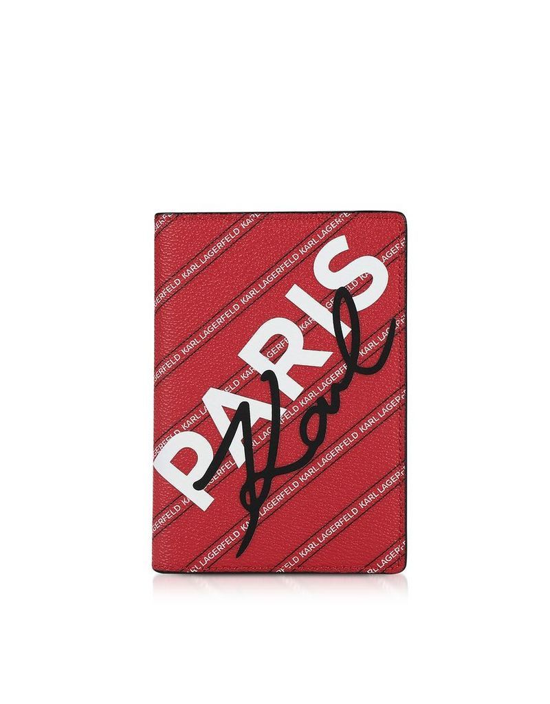 Karl Lagerfeld Designer Handbags, K/City Paris Passport Holder