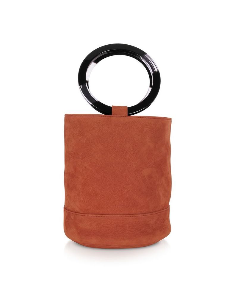 Simon Miller Designer Handbags, S804 Rust Nubuck Bonsai 20 cm Bag