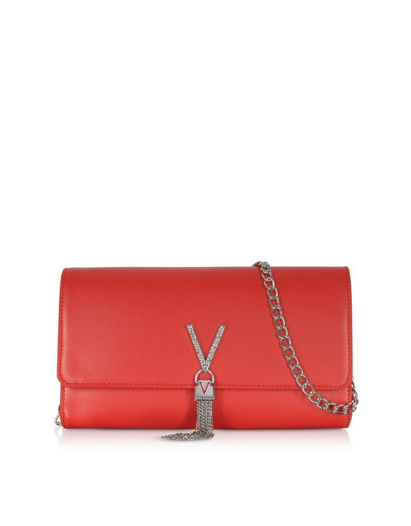 Valentino by Mario Valentino Designer Handbags, Ranma V Clutch w/Chain Strap