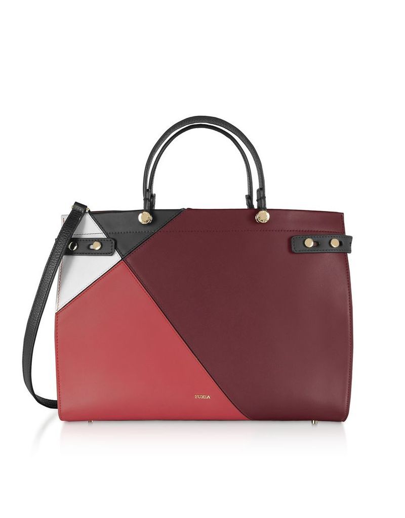 Furla Designer Handbags, Lady M Color Block Large Tote Bag