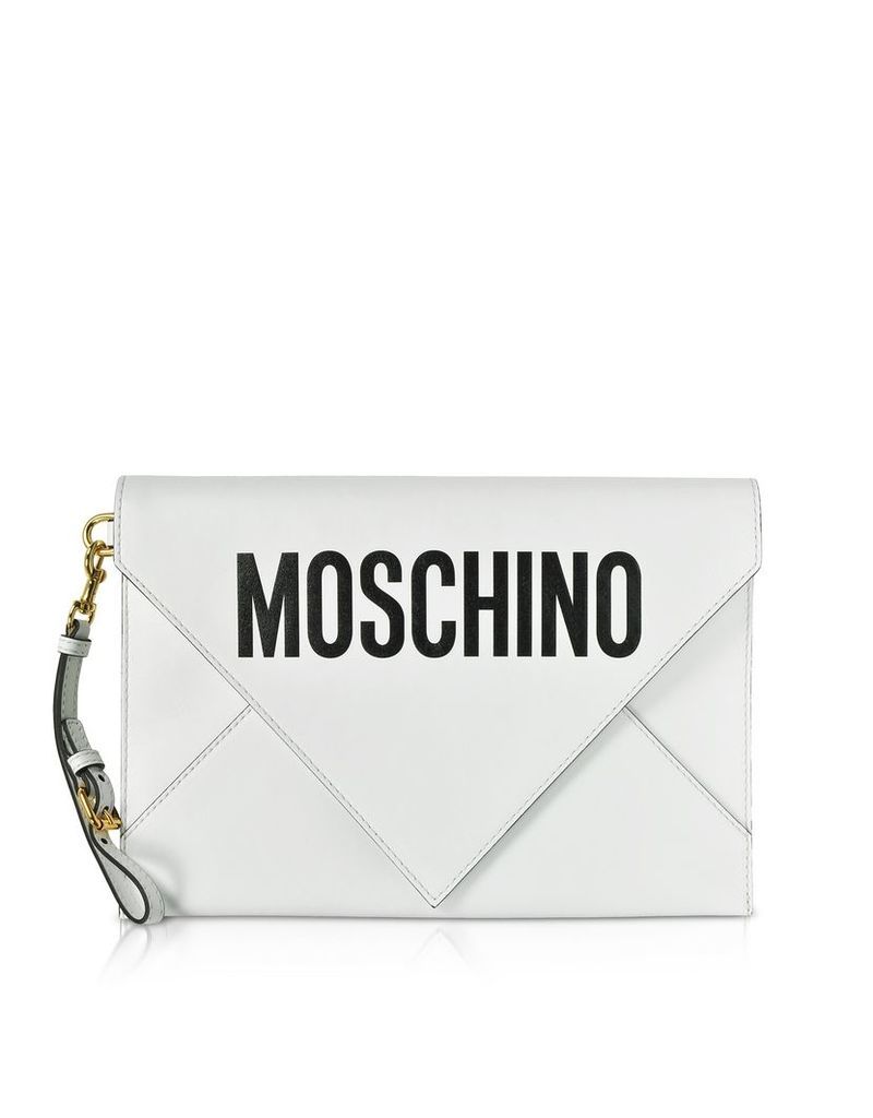 Moschino Designer Handbags, Flat Signature Envelope Clutch